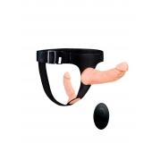 Женский страпон с 2 насадками, вибрацией и пультом ДУ - Erowoman-Eroman - купить с доставкой в Ижевске