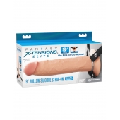 Телесный пустотелый фаллопротез 9’’ Hollow Silicone Strap-On - 24,1 см. - Pipedream - купить с доставкой в Ижевске
