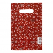 Красный подарочный новогодний пакет с вырубной ручкой (20х30 см) - Сима-Ленд - купить с доставкой в Ижевске