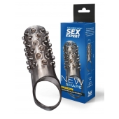 Дымчатая насадка на пенис с выпуклостями - 12 см. - Sex Expert - в Ижевске купить с доставкой