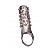 Дымчатая насадка на пенис с выпуклостями - 11 см. - Sex Expert - в Ижевске купить с доставкой