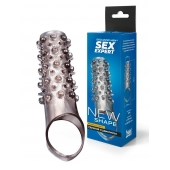 Дымчатая насадка на пенис с шипами и выпуклостями - 12 см. - Sex Expert - в Ижевске купить с доставкой