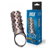 Дымчатая насадка на пенис с шипами и выпуклостями - 12,5 см. - Sex Expert - в Ижевске купить с доставкой
