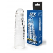 Прозрачная закрытая насадка на член - 15 см. - Sex Expert - в Ижевске купить с доставкой