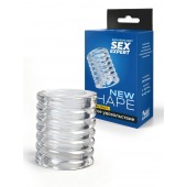 Прозрачная сквозная насадка на пенис с ребрышками - Sex Expert - в Ижевске купить с доставкой