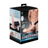 Телесный полый страпон с вибрацией Erection Agents - 24,1 см. - NMC - купить с доставкой в Ижевске