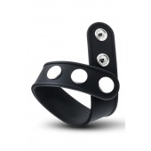 Черное эрекционное кольцо на кнопках - Blush Novelties - в Ижевске купить с доставкой