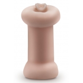 Телесный люминесцентный двусторонний мастурбатор Tasha - Blush Novelties - в Ижевске купить с доставкой