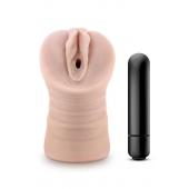 Телесный мастурбатор-вагина Ayumi с вибрацией - Blush Novelties - в Ижевске купить с доставкой