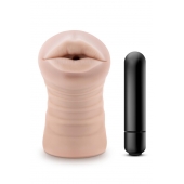 Телесный мастурбатор-ротик Nicole Vibrating Masturbator - Blush Novelties - в Ижевске купить с доставкой