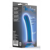 Синяя насадка с гладкой поверхностью Surrender 5.75 Inch Intermediate Pegging Dildo - 14,6 см. - Blush Novelties - купить с доставкой в Ижевске