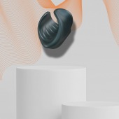 Серый сквозной мастурбатор с вибрацией Manwan Starter - Manwan - в Ижевске купить с доставкой