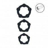 Набор из 3 эрекционных колец Beaded Silicone Cockring Set - Shots Media BV - в Ижевске купить с доставкой