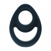 Черное эрекционное кольцо Double Ergo Silicone Cockring - Shots Media BV - в Ижевске купить с доставкой