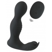 Черная анальная пробка с вибрацией, вращением и пультом ДУ RC Butt Plug with 2 Functions - Orion - в Ижевске купить с доставкой