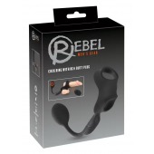 Черное виброкольцо с анальной пробкой Cock Ring with RC Butt Plug - Orion - в Ижевске купить с доставкой