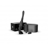 Черная секс-машина с функцией нагрева, насадками и присоской Sesh - Zalo - купить с доставкой в Ижевске