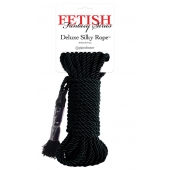 Черная веревка для фиксации Deluxe Silky Rope - 9,75 м. - Pipedream - купить с доставкой в Ижевске