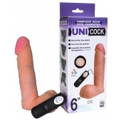 Фаллическая насадка Харнесс UNICOCK 6  с вибрацией - 18 см. - LOVETOY (А-Полимер) - купить с доставкой в Ижевске