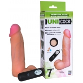 Фаллическая насадка Харнесс UNICOCK 7  с вибрацией - 19 см. - LOVETOY (А-Полимер) - купить с доставкой в Ижевске