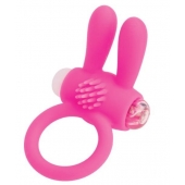 Розовое эрекционное виброкольцо A-toys с ушками - A-toys - в Ижевске купить с доставкой