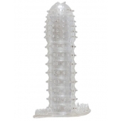 Гелевая прозрачная насадка c шипами - 12 см. - Toyfa Basic - в Ижевске купить с доставкой