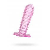 Гелевая розовая насадка с шипами - 12 см. - Toyfa Basic - в Ижевске купить с доставкой