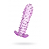 Гелевая фиолетовая насадка с шипами - 12 см. - Toyfa Basic - в Ижевске купить с доставкой