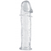 Гладкая прозрачная насадка с усиками под головкой - 12,5 см. - Toyfa Basic - в Ижевске купить с доставкой