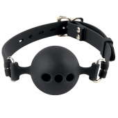 Силиконовый кляп-шар с отверстиями для дыхания Silicone Breathable Ball Gag Small - Pipedream - купить с доставкой в Ижевске