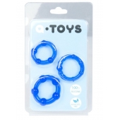 Набор из 3 синих эрекционных колец A-toys - A-toys - в Ижевске купить с доставкой