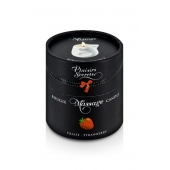 Массажная свеча с ароматом клубники Bougie de Massage Gourmande Fraise - 80 мл. - Plaisir Secret - купить с доставкой в Ижевске