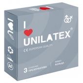 Презервативы с рёбрами Unilatex Ribbed - 3 шт. - Unilatex - купить с доставкой в Ижевске