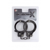 Чёрные наручники из листового металла BONDX METAL CUFFS BLACK - Dream Toys - купить с доставкой в Ижевске