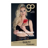 Пластиковая метелочка с красными пёрышками Small Feather Tickler - 32 см. - Blush Novelties - купить с доставкой в Ижевске