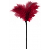 Пластиковая метелочка с красными пёрышками Small Feather Tickler - 32 см. - Blush Novelties - купить с доставкой в Ижевске