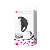 Чёрное эрекционное кольцо с вибрацией Rabbit Vibrator - Baile - в Ижевске купить с доставкой