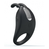 Чёрное эрекционное кольцо с вибрацией Rabbit Vibrator - Baile - в Ижевске купить с доставкой