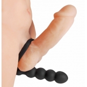 Насадка для двойного проникновения Double Fun Cock Ring with Double Penetration Vibe - XR Brands - в Ижевске купить с доставкой