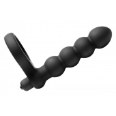 Насадка для двойного проникновения Double Fun Cock Ring with Double Penetration Vibe - XR Brands - в Ижевске купить с доставкой