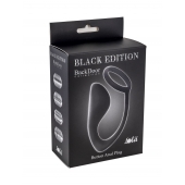 Чёрное эрекционное кольцо с анальной пробкой Button Anal Plug - Lola Games - в Ижевске купить с доставкой