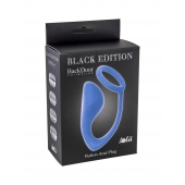 Синее эрекционное кольцо с анальной пробкой Button Anal Plug - Lola Games - в Ижевске купить с доставкой