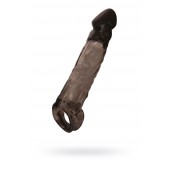 Чёрная насадка на пенис Tс подхватом - 19,5 см. - ToyFa - в Ижевске купить с доставкой