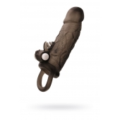 Чёрная насадка на пенис Toyfa XLover с вибрацией - ToyFa - в Ижевске купить с доставкой