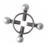 Серебристые зажимы для сосков на винтах - ToyFa - купить с доставкой в Ижевске