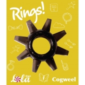 Чёрное эрекционное кольцо Rings Cogweel - Lola Games - в Ижевске купить с доставкой