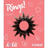 Чёрное эрекционное кольцо Rings Cristal - Lola Games - в Ижевске купить с доставкой