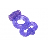 Фиолетовое эрекционное кольцо Rings Treadle с подхватом - Lola Games - в Ижевске купить с доставкой