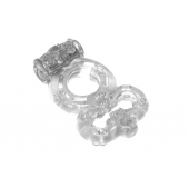 Прозрачное эрекционное кольцо Rings Treadle с подхватом - Lola Games - в Ижевске купить с доставкой