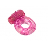 Розовое эрекционное кольцо с вибрацией Rings Axle-pin - Lola Games - в Ижевске купить с доставкой